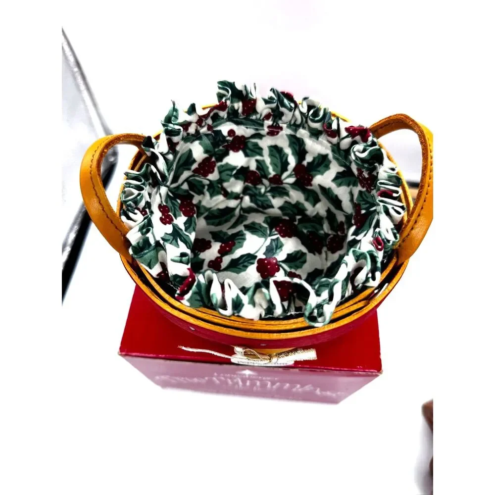 Longaberger Tree Trimming Collection 1999 Mini Basket Peppermint